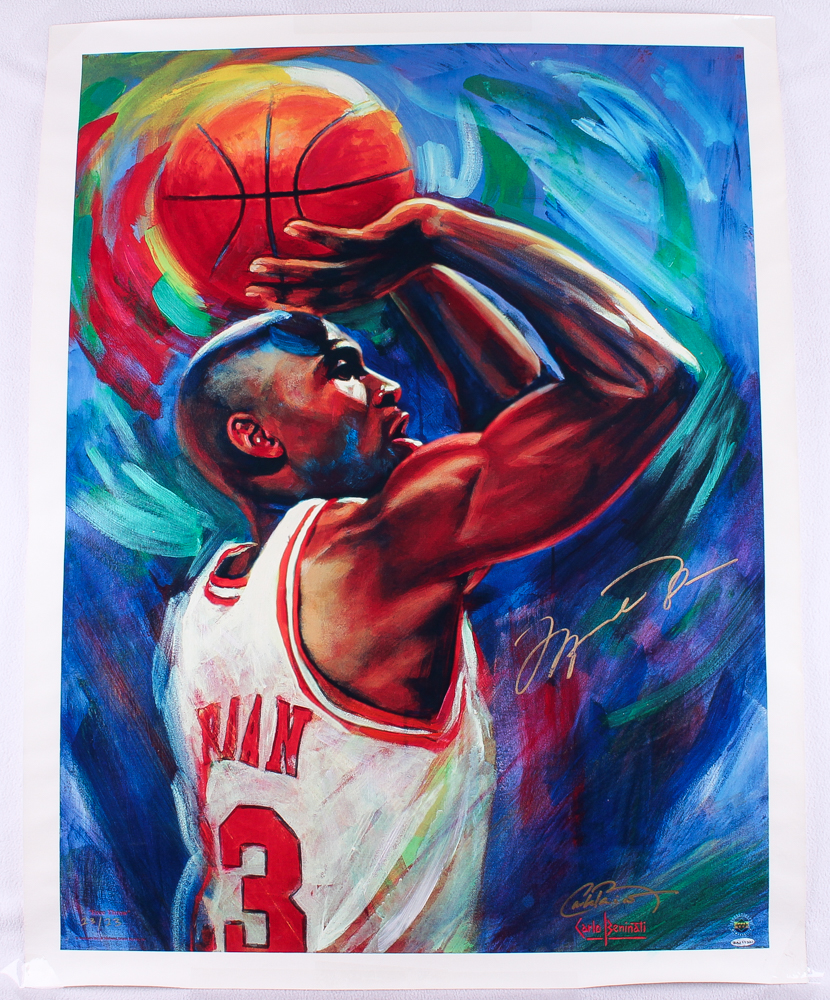 Michael Jordan Signed Bulls 33x43 Lithograph on Canvas Limited Edition #23/23 (JSA LOA & UDA Hologram) at PristineAuction.com Michael Jordan Signed Bulls 33x43 Lithograph on Canvas Limited Edition #23/23 (JSA LOA & UDA Hologram) at PristineAuction.com