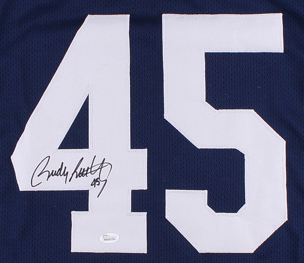 Rudy Ruettiger Signed Notre Dame Jersey (JSA COA) at PristineAuction.com Rudy Ruettiger Signed Notre Dame Jersey (JSA COA) at PristineAuction.com