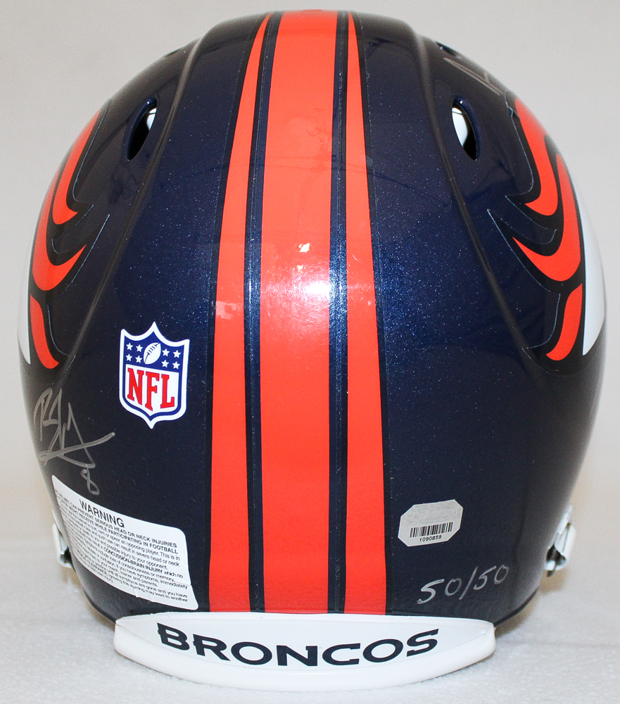Denver Broncos Team-Signed Full-Size Authentic Pro-Line Helmet with (10) Signatures Including Peyton Manning, Von Miller, Aqib Talib, Emmanuel Sanders, DeMarcus Ware Limited Edition #50/50 (Fanatics Hologram) at PristineAuction.com Denver Broncos Team-Signed Full-Size Authentic Pro-Line Helmet with (10) Signatures Including Peyton Manning, Von Miller, Aqib Talib, Emmanuel Sanders, DeMarcus Ware Limited Edition #50/50 (Fanatics Hologram) at PristineAuction.com