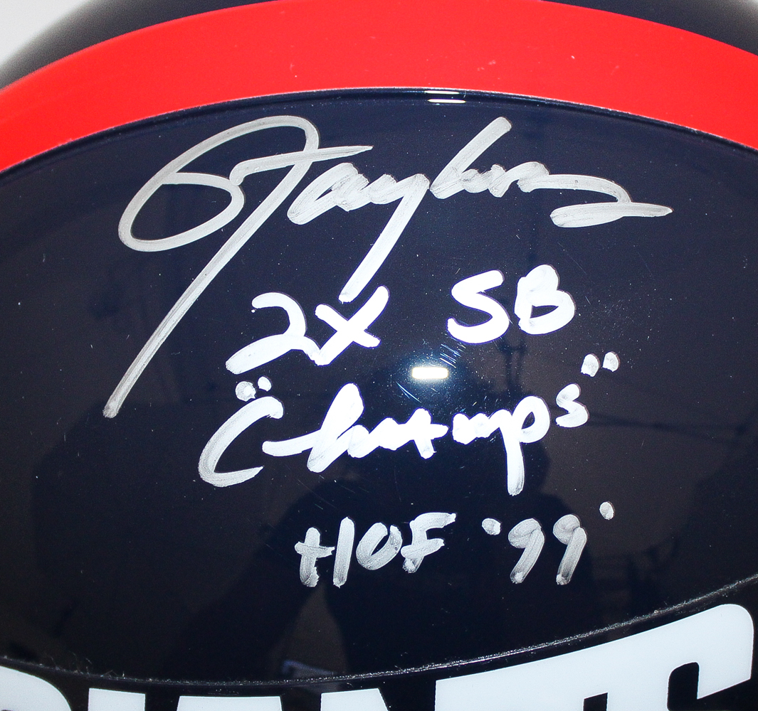 Lawrence Taylor Signed Giants Full-Size Authentic Pro-Line Helmet Inscribed "2x SB Champs" & "HOF 99" Limited Edition #1/56 (Steiner COA) at PristineAuction.com Lawrence Taylor Signed Giants Full-Size Authentic Pro-Line Helmet Inscribed "2x SB Champs" & "HOF 99" Limited Edition #1/56 (Steiner COA) at PristineAuction.com