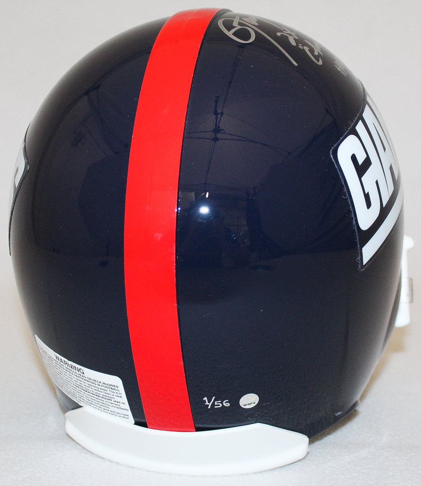 Lawrence Taylor Signed Giants Full-Size Authentic Pro-Line Helmet Inscribed "2x SB Champs" & "HOF 99" Limited Edition #1/56 (Steiner COA) at PristineAuction.com Lawrence Taylor Signed Giants Full-Size Authentic Pro-Line Helmet Inscribed "2x SB Champs" & "HOF 99" Limited Edition #1/56 (Steiner COA) at PristineAuction.com