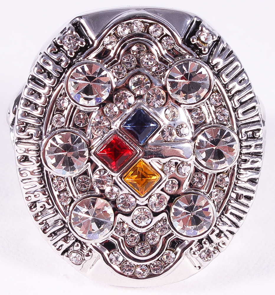 Ben Roethlisberger Pittsburgh Steelers High Quality Replica 2008 Super Bowl XLIII Championship Ring at PristineAuction.com Ben Roethlisberger Pittsburgh Steelers High Quality Replica 2008 Super Bowl XLIII Championship Ring at PristineAuction.com