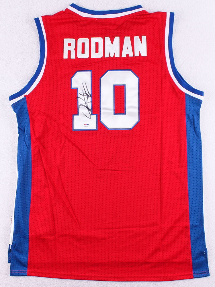Dennis Rodman Signed Pistons Jersey (PSA COA) at PristineAuction.com Dennis Rodman Signed Pistons Jersey (PSA COA) at PristineAuction.com