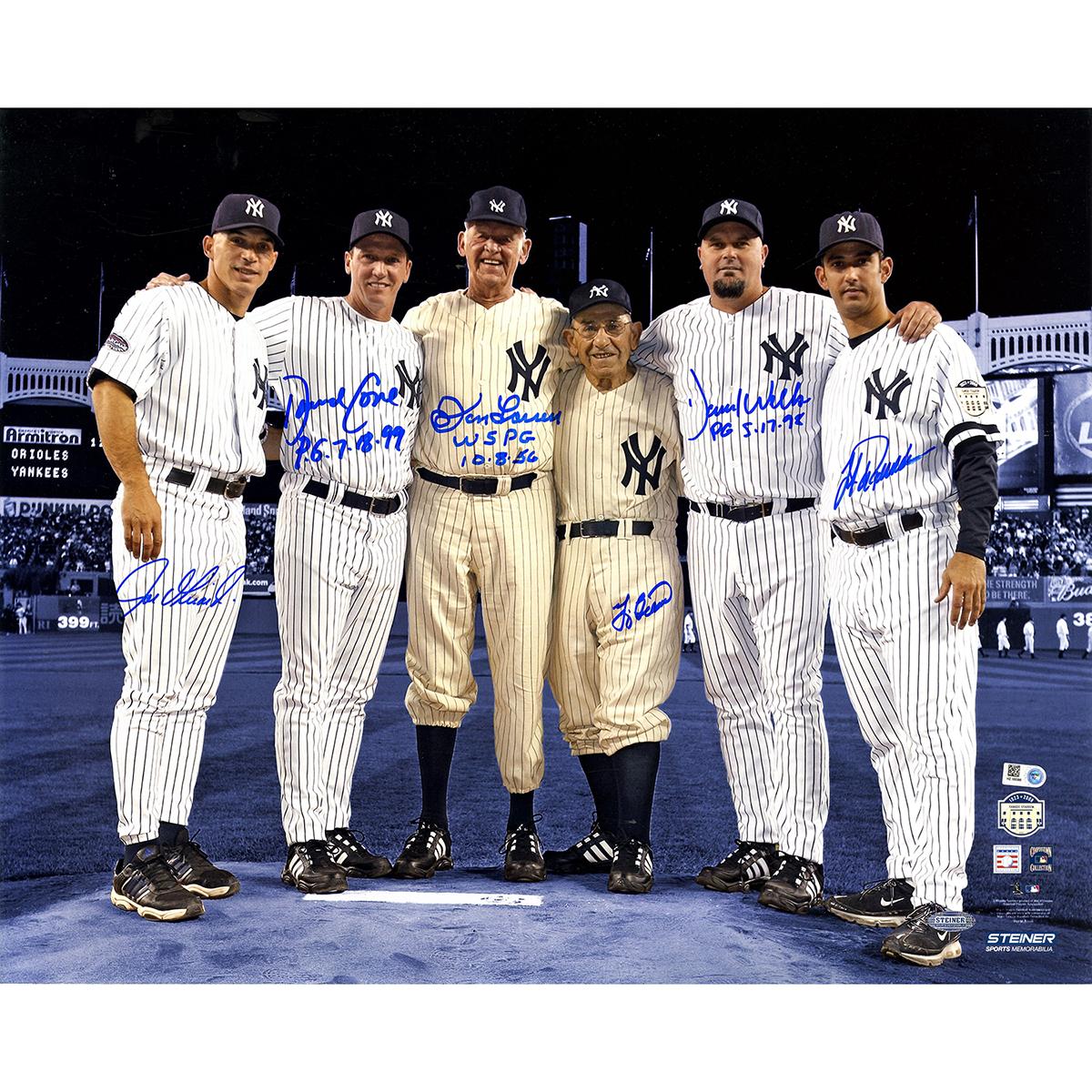 New York Yankees "Final Game at Yankee Stadium" 16x20 Photo Team-Signed by (6) Perfect Game Battery Mates with Yogi Berra, Don Larsen (Steiner COA & MLB) at PristineAuction.com New York Yankees "Final Game at Yankee Stadium" 16x20 Photo Team-Signed by (6) Perfect Game Battery Mates with Yogi Berra, Don Larsen (Steiner COA & MLB) at PristineAuction.com