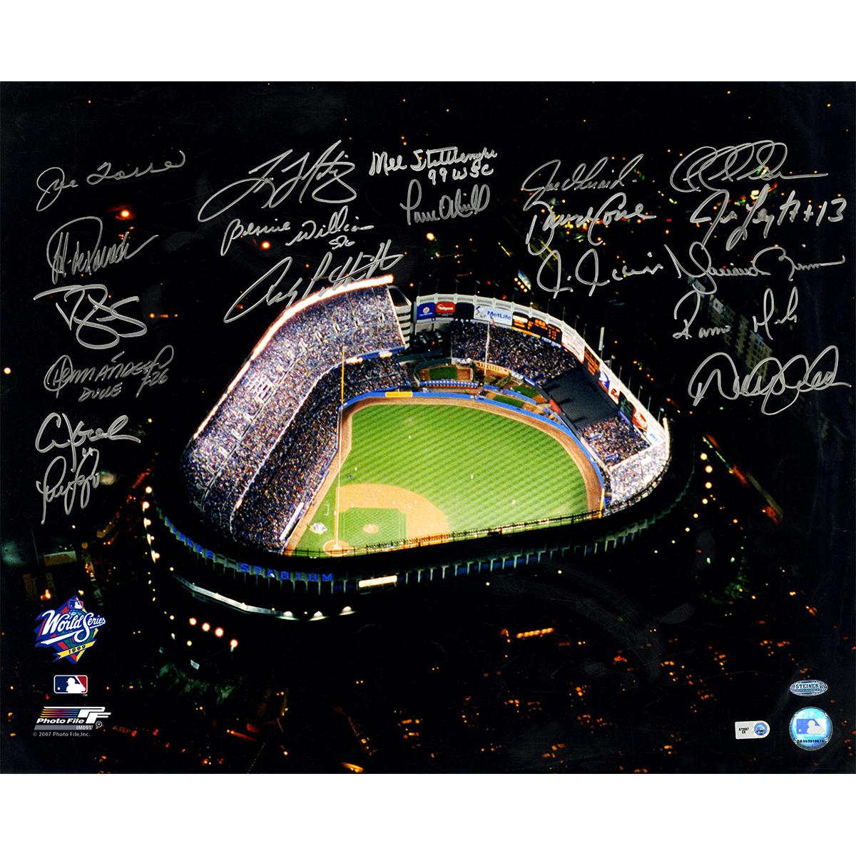 New York Yankees 1999 World Series 16x20 Photo Team-Signed by (19) with Mariano Rivera, Derek Jeter, Jorge Posada (Steiner COA & MLB Hologram) at PristineAuction.com New York Yankees 1999 World Series 16x20 Photo Team-Signed by (19) with Mariano Rivera, Derek Jeter, Jorge Posada (Steiner COA & MLB Hologram) at PristineAuction.com