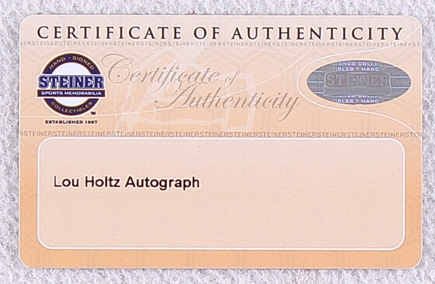 Lou Holtz Signed Notre Dame National Champs Jersey (Steiner COA) at PristineAuction.com Lou Holtz Signed Notre Dame National Champs Jersey (Steiner COA) at PristineAuction.com