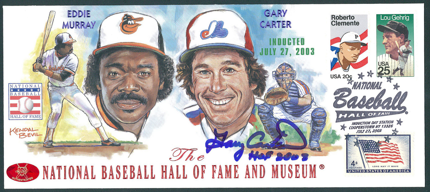 Gary Carter Signed HOF Induction Day Envelope Inscribed "HOF 2003" (JSA COA & MLB Hall of Fame COA) at PristineAuction.com Gary Carter Signed HOF Induction Day Envelope Inscribed "HOF 2003" (JSA COA & MLB Hall of Fame COA) at PristineAuction.com