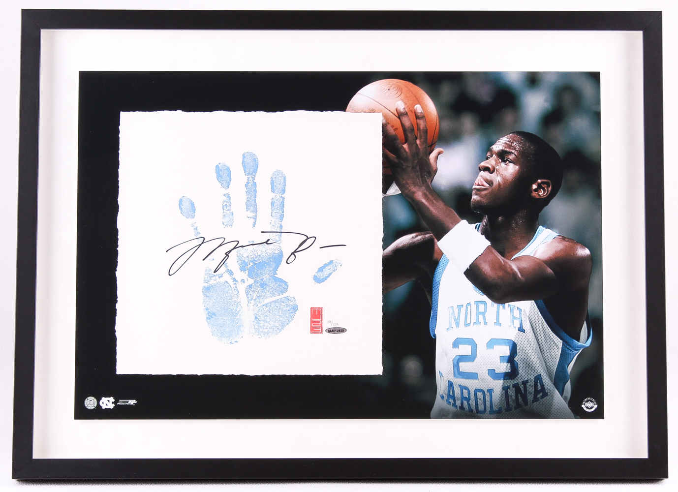 Michael Jordan Signed LE North Carolina 22x29 Custom Framed