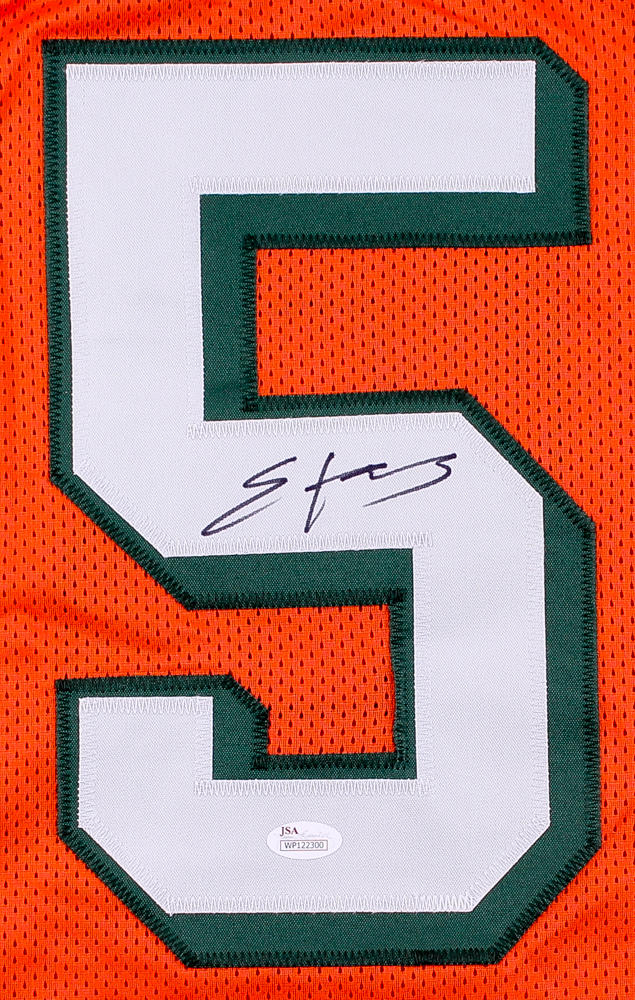 Edgerrin James Signed University of Miami Jersey (JSA COA) at PristineAuction.com Edgerrin James Signed University of Miami Jersey (JSA COA) at PristineAuction.com
