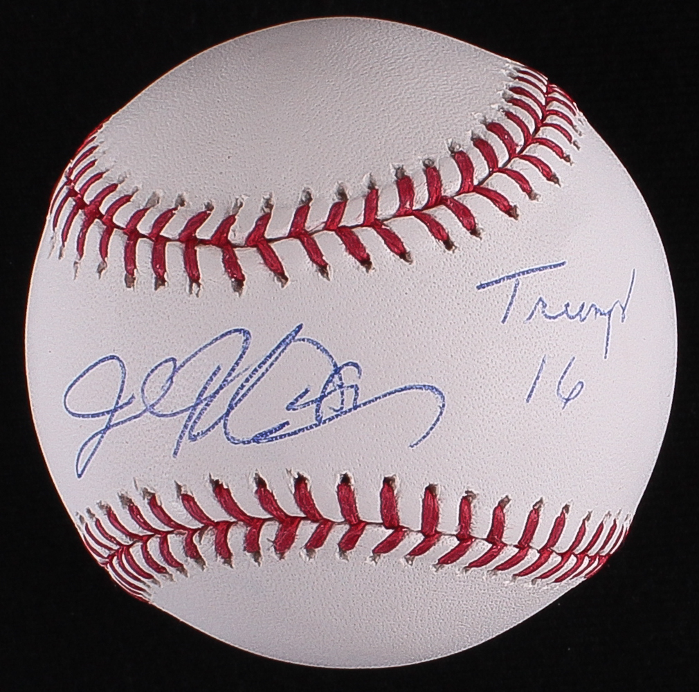 John Rocker Signed OML Baseball Inscribed "Trump 16" (JSA COA) at PristineAuction.com John Rocker Signed OML Baseball Inscribed "Trump 16" (JSA COA) at PristineAuction.com