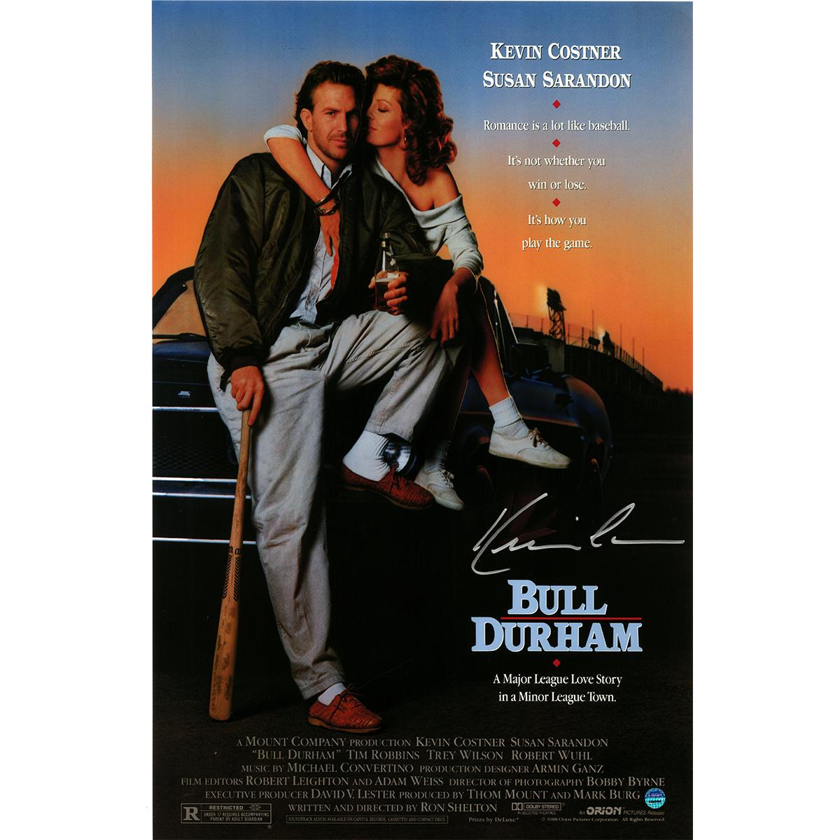 Kevin Costner Signed "Bull Durham" 11x17 Movie Poster Print (Steiner COA) at PristineAuction.com Kevin Costner Signed "Bull Durham" 11x17 Movie Poster Print (Steiner COA) at PristineAuction.com