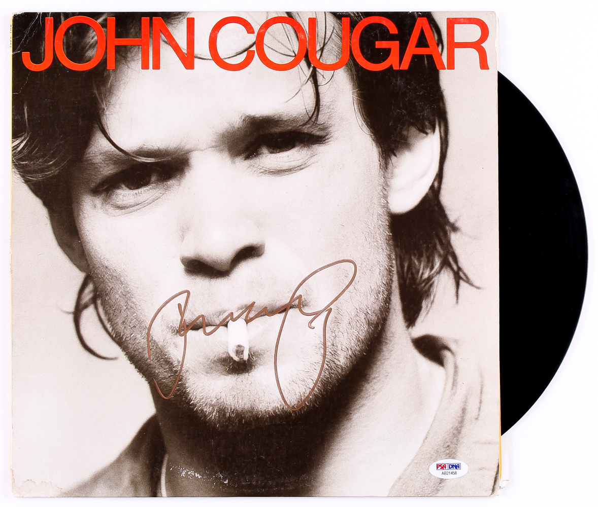 John Cougar Mellencamp Signed "John Cougar" Record Album Cover (PSA COA) at PristineAuction.com John Cougar Mellencamp Signed "John Cougar" Record Album Cover (PSA COA) at PristineAuction.com