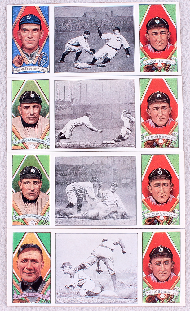 Lot of (4) 1993 Upper Deck All-Time Heroes T202 Reprints with #2 Hughey Jennings / Ty Cobb, #8 Charles O'Leary / Ty Cobb, #7 Charles O'Leary / Ty Cobb, & #6 George Moriarty / Ty Cobb at PristineAuction.com Lot of (4) 1993 Upper Deck All-Time Heroes T202 Reprints with #2 Hughey Jennings / Ty Cobb, #8 Charles O'Leary / Ty Cobb, #7 Charles O'Leary / Ty Cobb, & #6 George Moriarty / Ty Cobb at PristineAuction.com