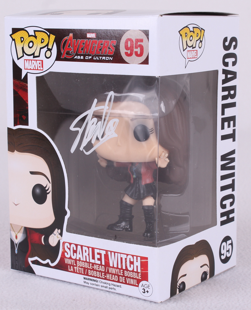 Stan Lee Signed Scarlet Witch "Avengers" Marvel POP! Vinyl Figure (Lee Hologram) at PristineAuction.com Stan Lee Signed Scarlet Witch "Avengers" Marvel POP! Vinyl Figure (Lee Hologram) at PristineAuction.com