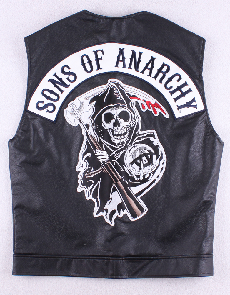 "Sons of Anarchy" Vest with Reaper Patch (Size L) at PristineAuction.com "Sons of Anarchy" Vest with Reaper Patch (Size L) at PristineAuction.com