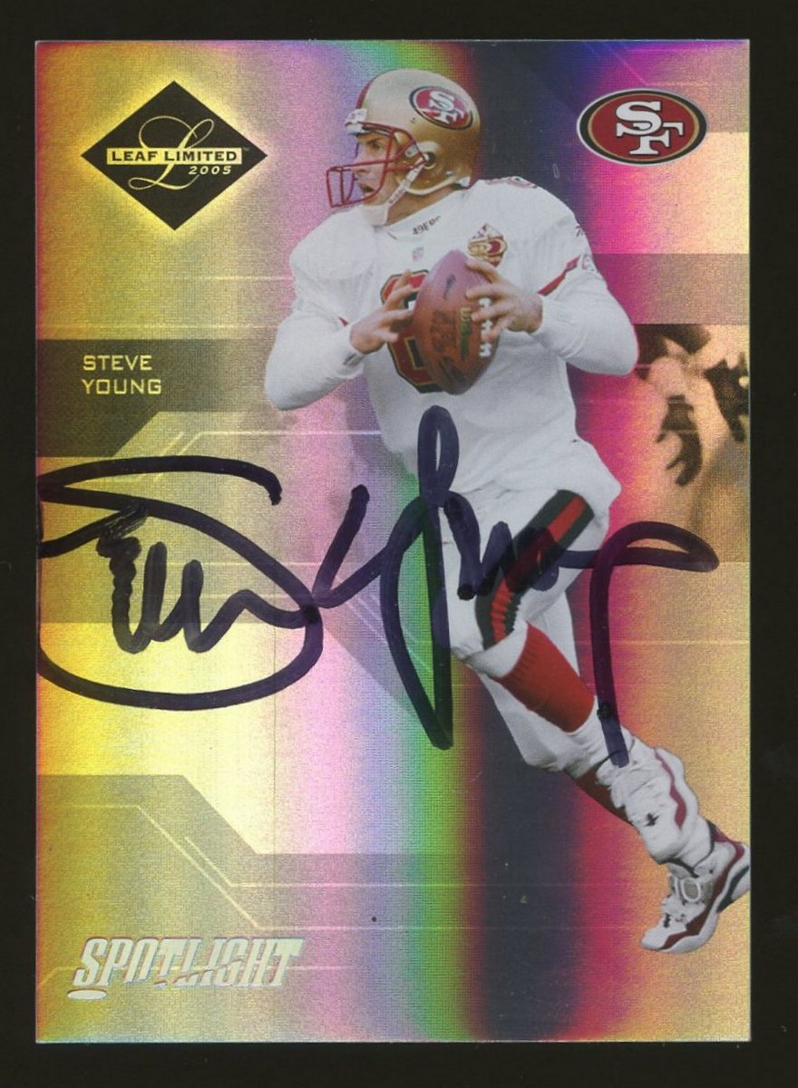Steve Young Signed Football Card (GA COA) at PristineAuction.com Steve Young Signed Football Card (GA COA) at PristineAuction.com