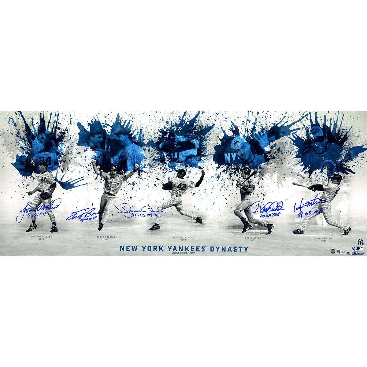 New York Yankees World Series Championship Dynasty LE 14x30 Photo Team-Signed by (5) with Hideki Matsui, Mariano Rivera, Scott Brosius, John Wetteland & Derek Jeter (Steiner COA) at PristineAuction.com New York Yankees World Series Championship Dynasty LE 14x30 Photo Team-Signed by (5) with Hideki Matsui, Mariano Rivera, Scott Brosius, John Wetteland & Derek Jeter (Steiner COA) at PristineAuction.com