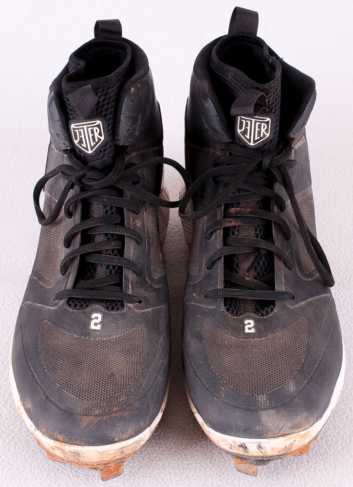 Pair of (2) Derek Jeter Yankees 2014 Game-Used Custom Jeter Nike Cleats (Steiner COA) at PristineAuction.com Pair of (2) Derek Jeter Yankees 2014 Game-Used Custom Jeter Nike Cleats (Steiner COA) at PristineAuction.com