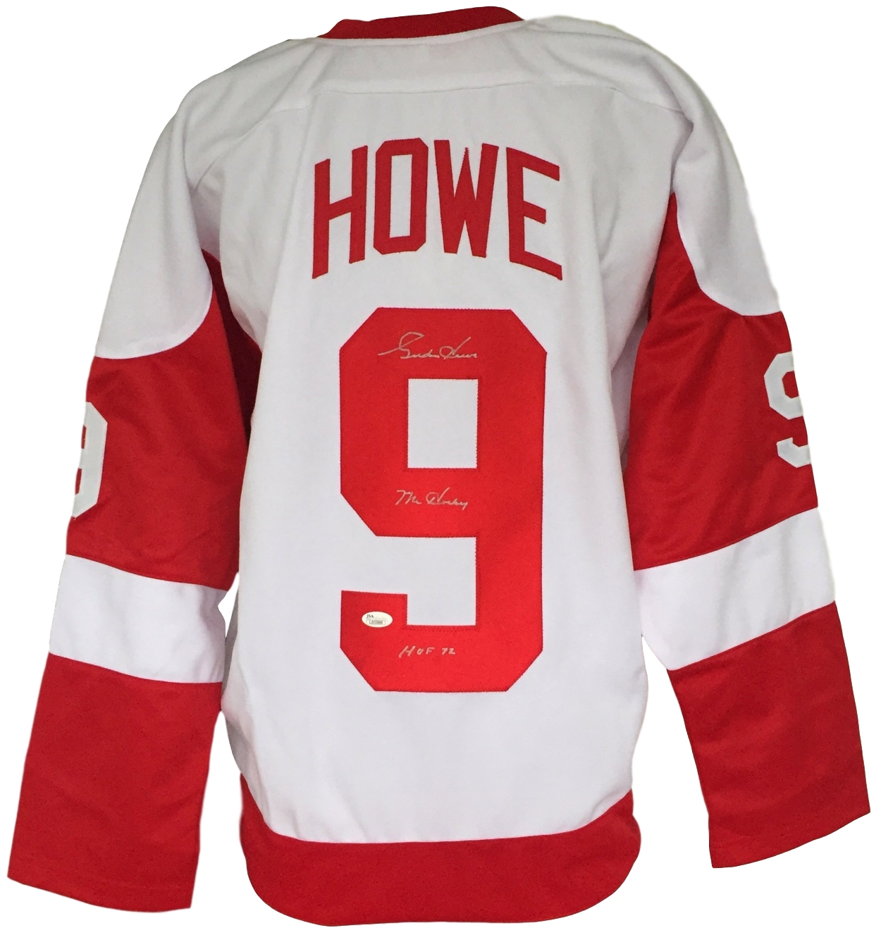 Gordie Howe Signed Red Wings Jersey Inscribed "Mr. Hockey" & "HOF 72" (JSA COA) at PristineAuction.com Gordie Howe Signed Red Wings Jersey Inscribed "Mr. Hockey" & "HOF 72" (JSA COA) at PristineAuction.com