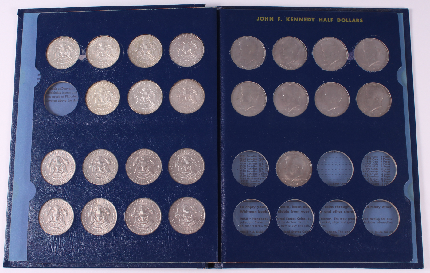 Vintage 1968 Album Of (24) John F. Kennedy Silver Half-Dollar Coins at PristineAuction.com Vintage 1968 Album Of (24) John F. Kennedy Silver Half-Dollar Coins at PristineAuction.com