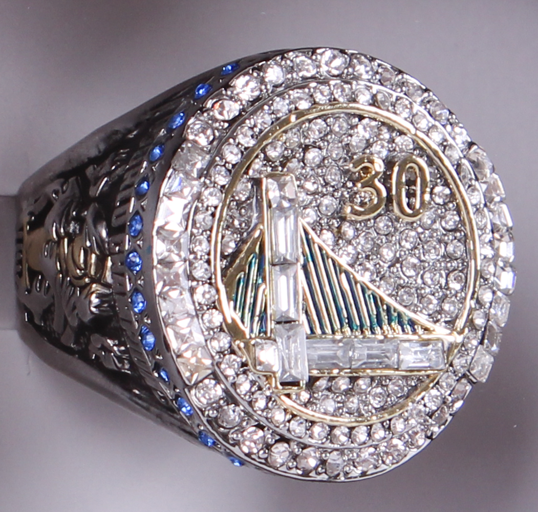 Stephen Curry Warriors 14x22 Custom Framed 2015 NBA Championship Ring Display at PristineAuction.com Stephen Curry Warriors 14x22 Custom Framed 2015 NBA Championship Ring Display at PristineAuction.com