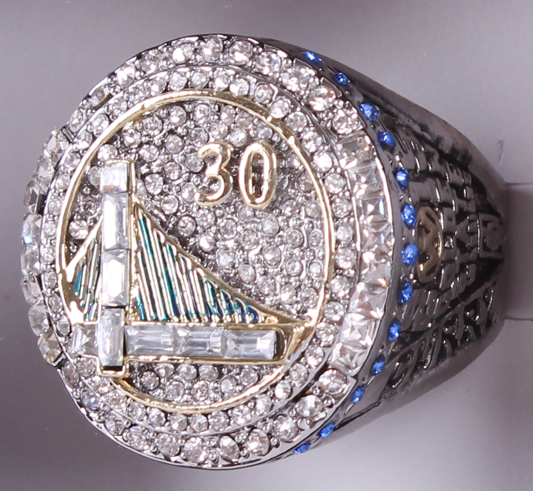 Stephen Curry Warriors 14x22 Custom Framed 2015 NBA Championship Ring Display at PristineAuction.com Stephen Curry Warriors 14x22 Custom Framed 2015 NBA Championship Ring Display at PristineAuction.com