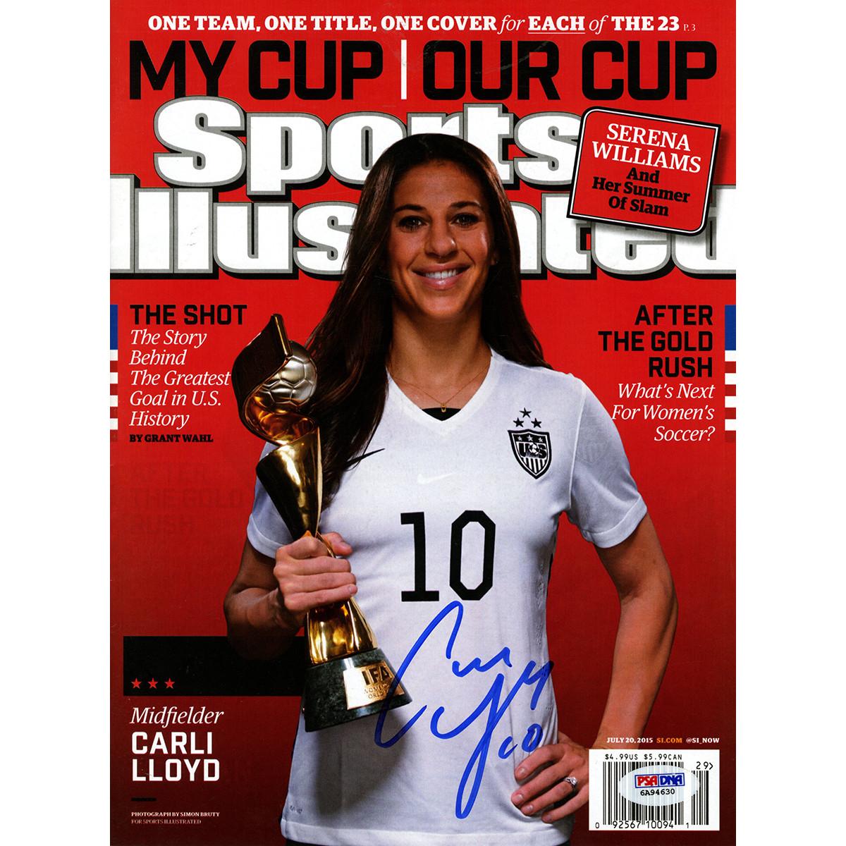 Carli Lloyd Signed 2015 World Cup Sports Illustrated Magazine (PSA COA) at PristineAuction.com Carli Lloyd Signed 2015 World Cup Sports Illustrated Magazine (PSA COA) at PristineAuction.com