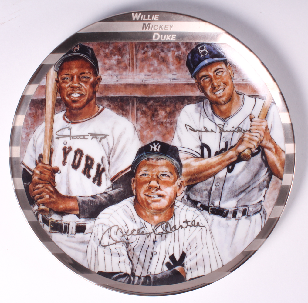 Mickey Mantle, Willie Mays & Duke Snider Limited Edition 1986 Sports Impressions Plate (Sports Impressions COA) at PristineAuction.com Mickey Mantle, Willie Mays & Duke Snider Limited Edition 1986 Sports Impressions Plate (Sports Impressions COA) at PristineAuction.com