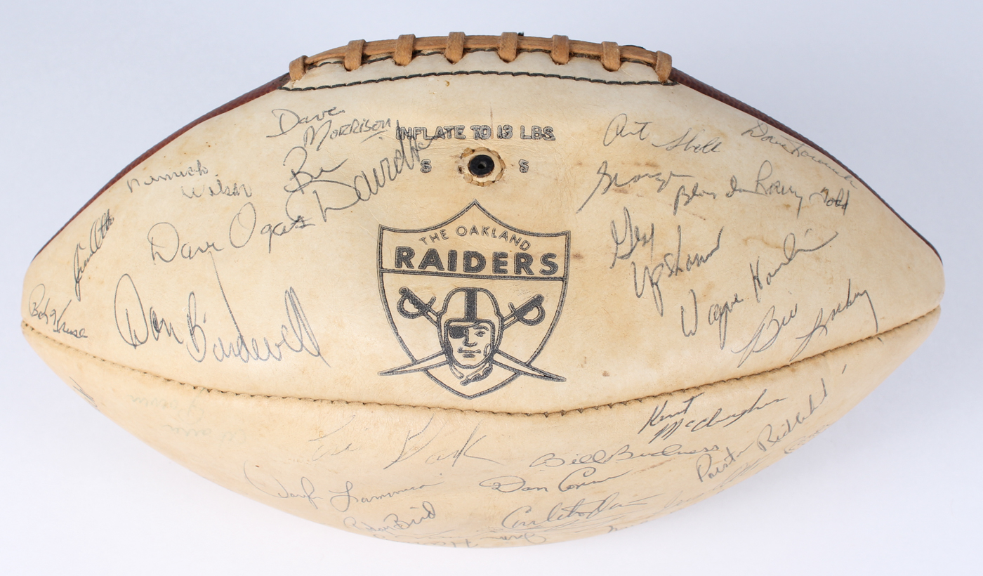 1968 Raiders Vintage AFL Football Team-Signed by (51) with Ken Stabler (Rookie Year), Gene Upshaw, Daryle Lamonica, George Blanda, Jim Otto (Stabler LOA) at PristineAuction.com 1968 Raiders Vintage AFL Football Team-Signed by (51) with Ken Stabler (Rookie Year), Gene Upshaw, Daryle Lamonica, George Blanda, Jim Otto (Stabler LOA) at PristineAuction.com