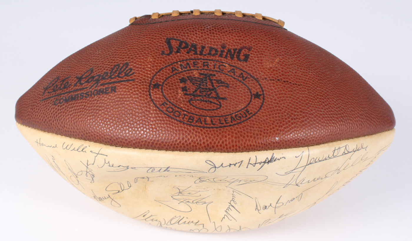 1968 Raiders Vintage AFL Football Team-Signed by (51) with Ken Stabler (Rookie Year), Gene Upshaw, Daryle Lamonica, George Blanda, Jim Otto (Stabler LOA) at PristineAuction.com 1968 Raiders Vintage AFL Football Team-Signed by (51) with Ken Stabler (Rookie Year), Gene Upshaw, Daryle Lamonica, George Blanda, Jim Otto (Stabler LOA) at PristineAuction.com