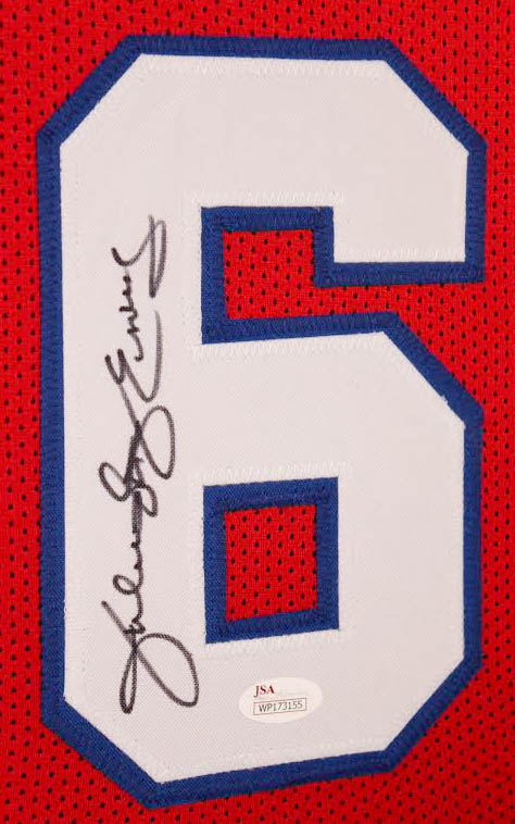 Julius "Dr. J" Erving Signed 76ers 35x43 Custom Framed Jersey (JSA COA) at PristineAuction.com Julius "Dr. J" Erving Signed 76ers 35x43 Custom Framed Jersey (JSA COA) at PristineAuction.com