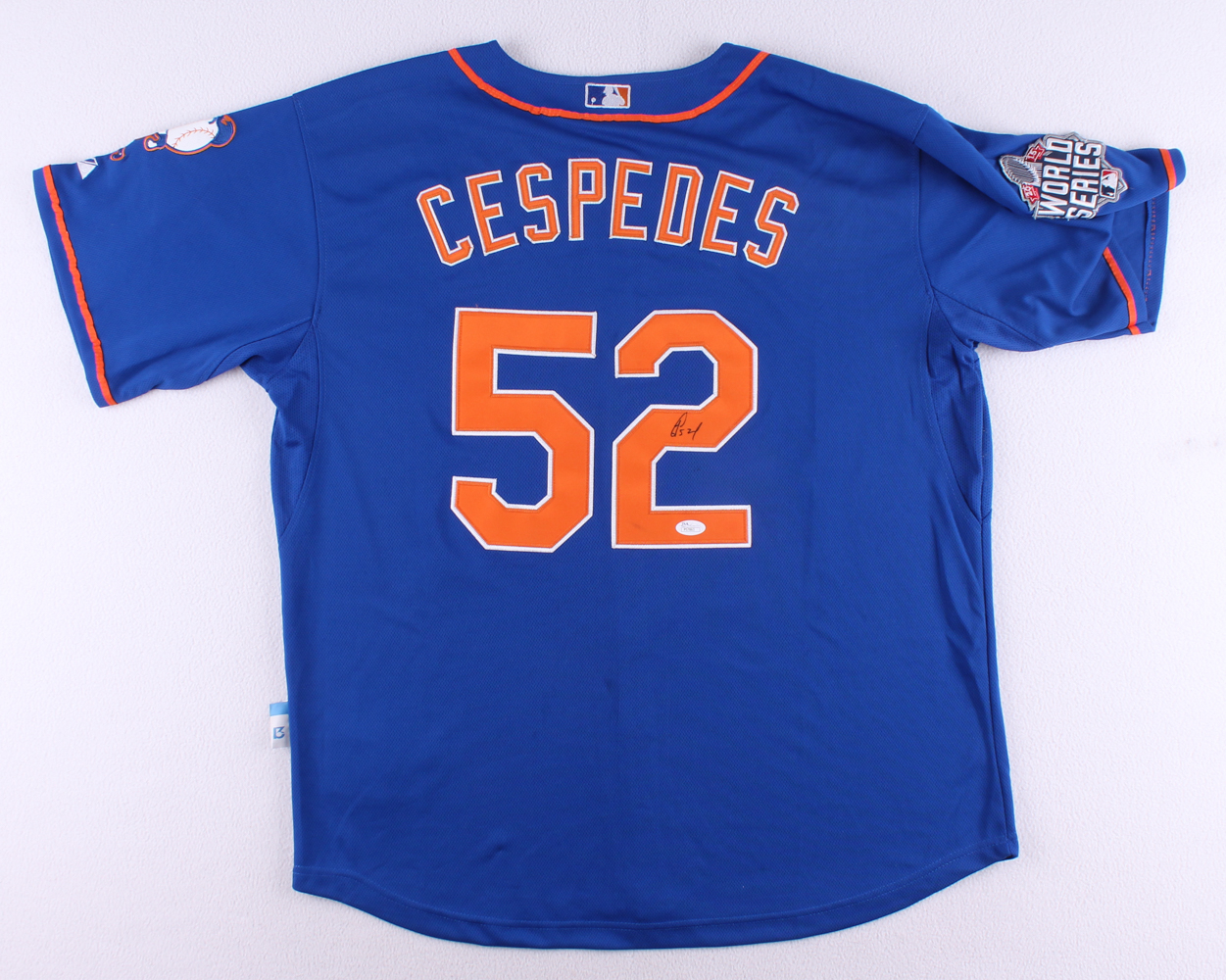 Yoenis Cespedes Signed Mets World Series Jersey (JSA COA) at PristineAuction.com Yoenis Cespedes Signed Mets World Series Jersey (JSA COA) at PristineAuction.com