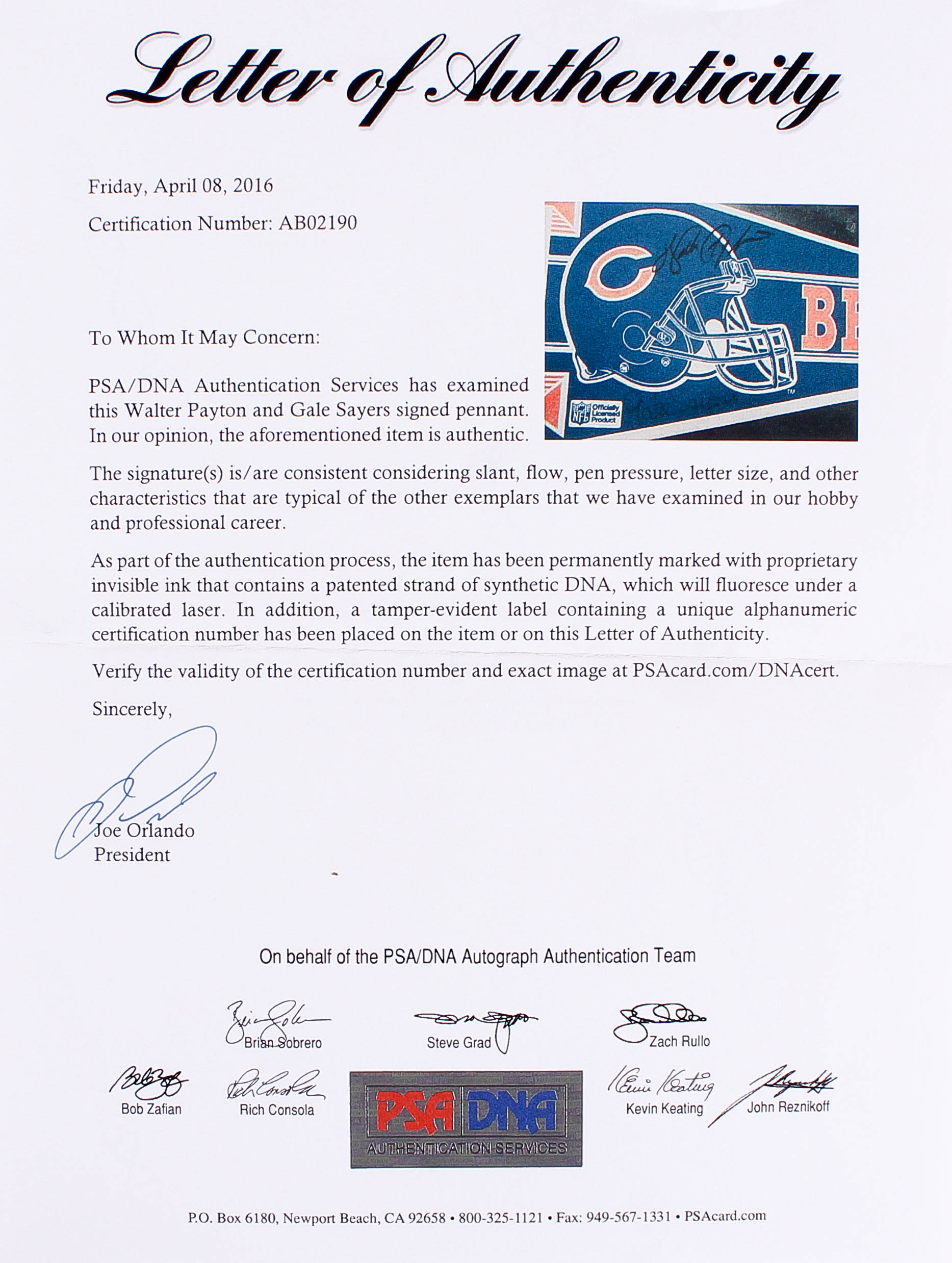 Walter Payton & Gale Sayers Signed Bears 17x35 Custom Framed Pennant Display (PSA LOA) at PristineAuction.com Walter Payton & Gale Sayers Signed Bears 17x35 Custom Framed Pennant Display (PSA LOA) at PristineAuction.com