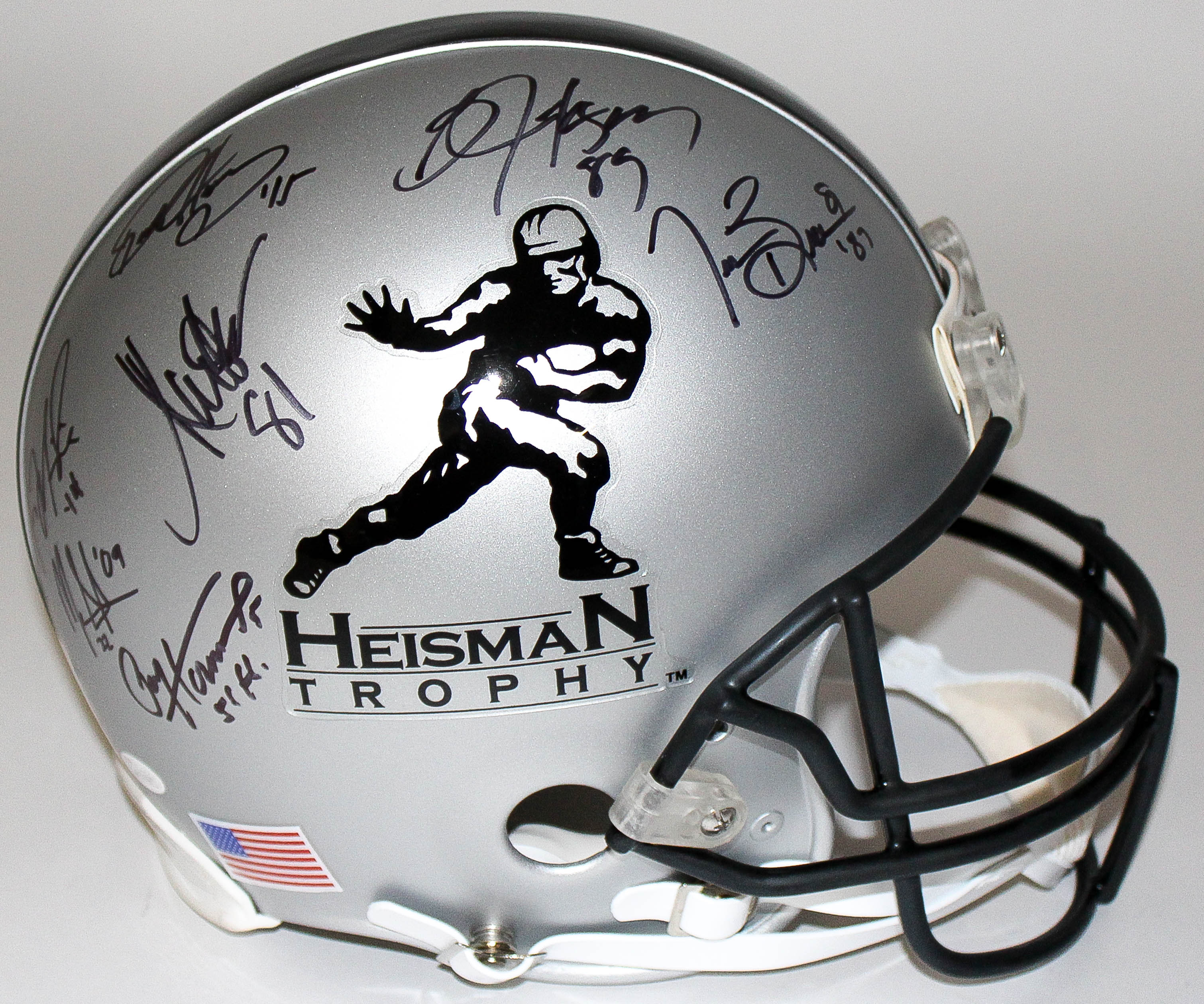 Heisman Trophy Full-Size Authentic Pro-Line Helmet Signed & Inscribed by (21) winners with Bo Jackson, Jameis Winston, Marcus Allen, Marcus Mariota, Tim Brown (JSA COA & Player Holograms) at PristineAuction.com Heisman Trophy Full-Size Authentic Pro-Line Helmet Signed & Inscribed by (21) winners with Bo Jackson, Jameis Winston, Marcus Allen, Marcus Mariota, Tim Brown (JSA COA & Player Holograms) at PristineAuction.com