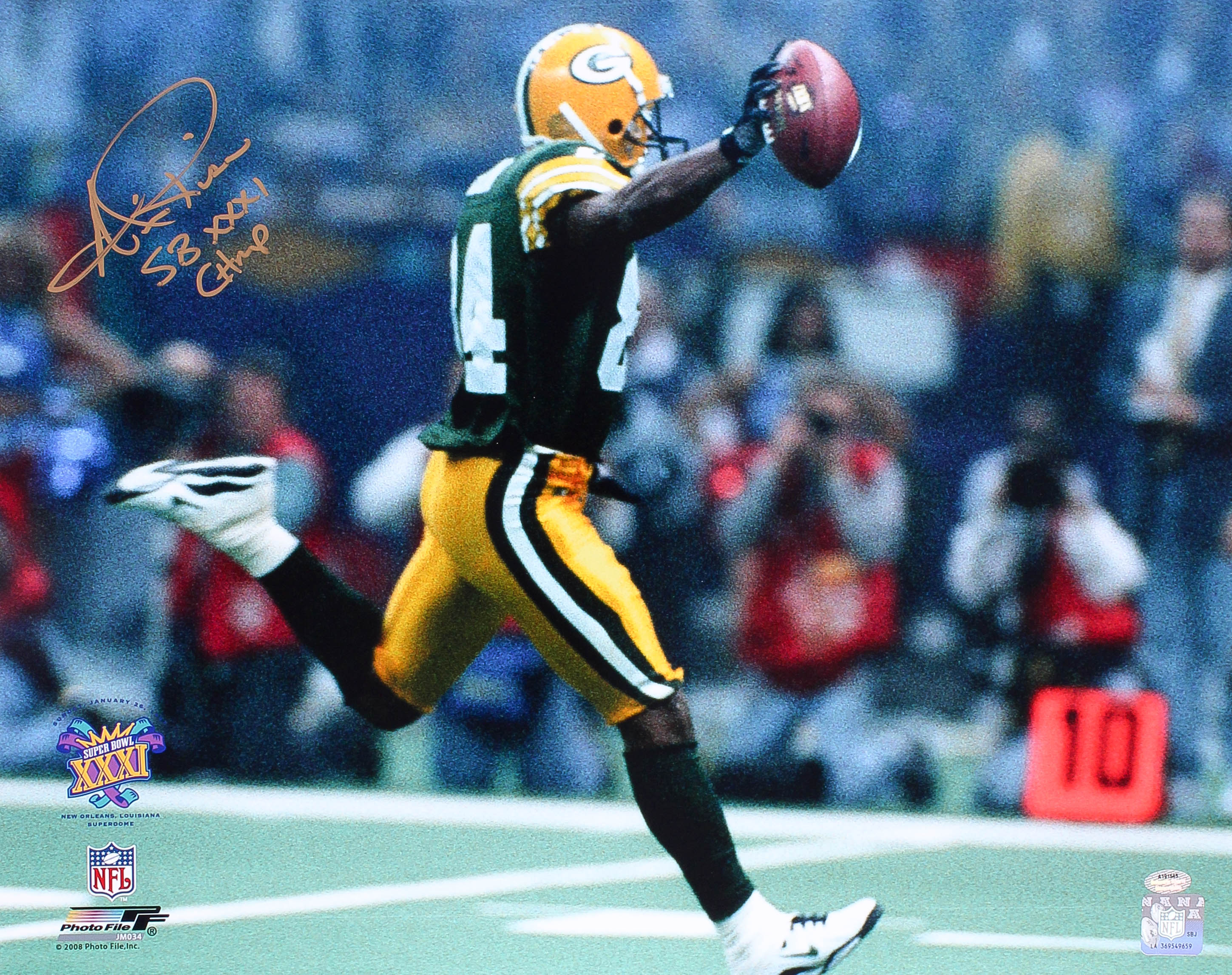 Andre Rison Signed Packers Super Bowl XXXI 16x20 Photo Inscribed 