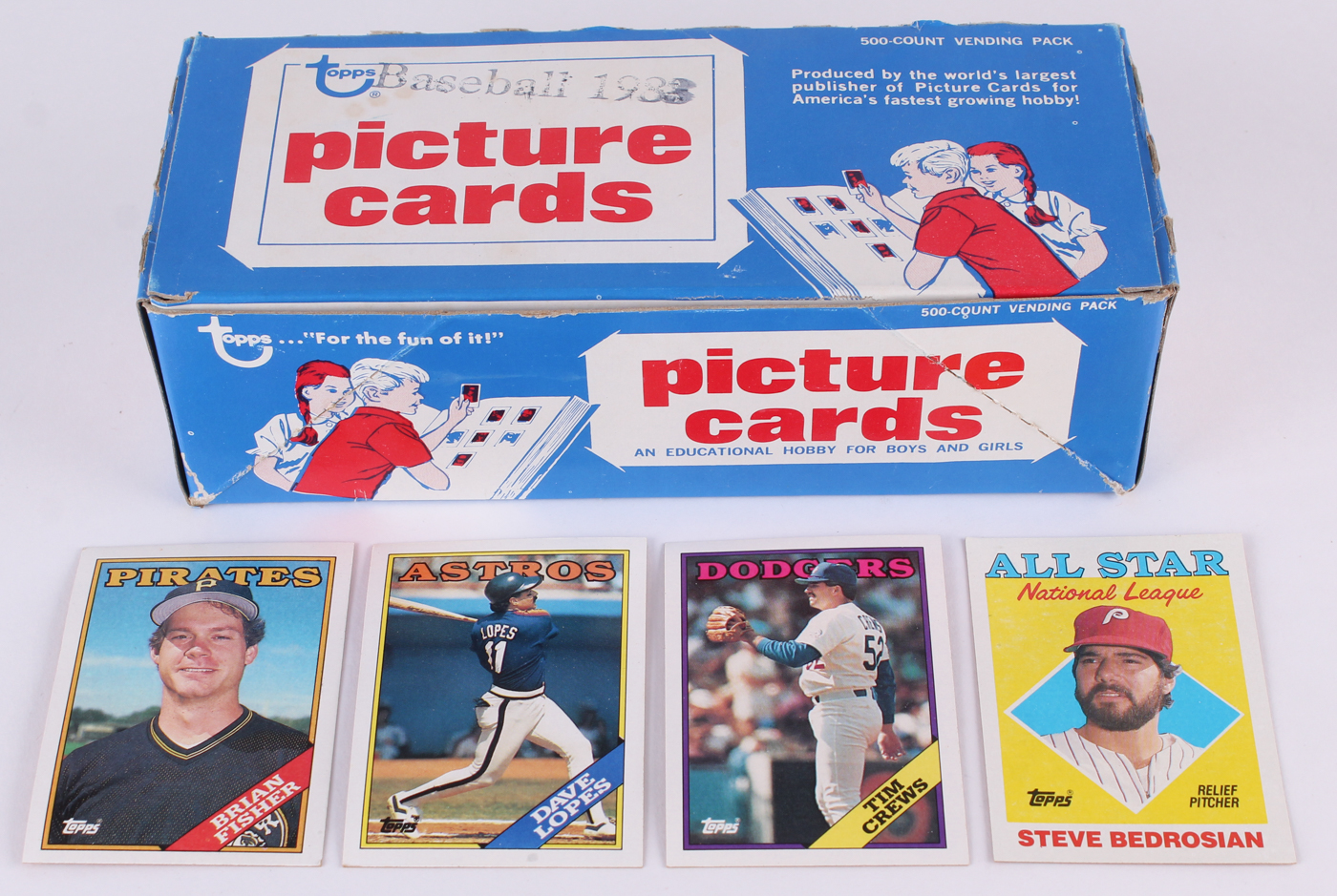 1988 Topps Picture Vending Box of (500) Baseball Cards at PristineAuction.com 1988 Topps Picture Vending Box of (500) Baseball Cards at PristineAuction.com
