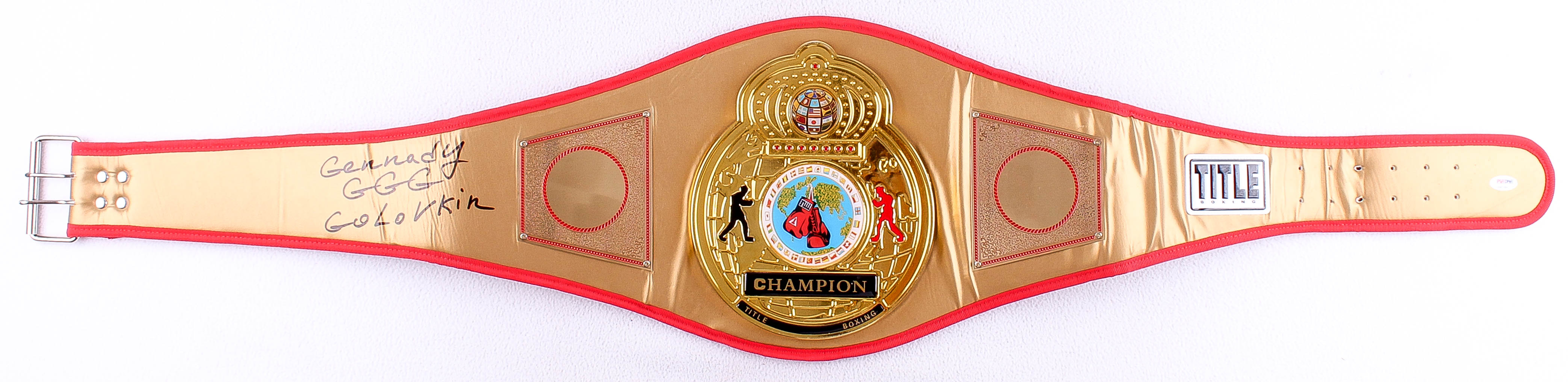 Gennady Golovkin Signed WBA High Quality Replica Full-Size Title Heavyweight Champion Belt Inscribed "GGG" (PSA COA) at PristineAuction.com Gennady Golovkin Signed WBA High Quality Replica Full-Size Title Heavyweight Champion Belt Inscribed "GGG" (PSA COA) at PristineAuction.com