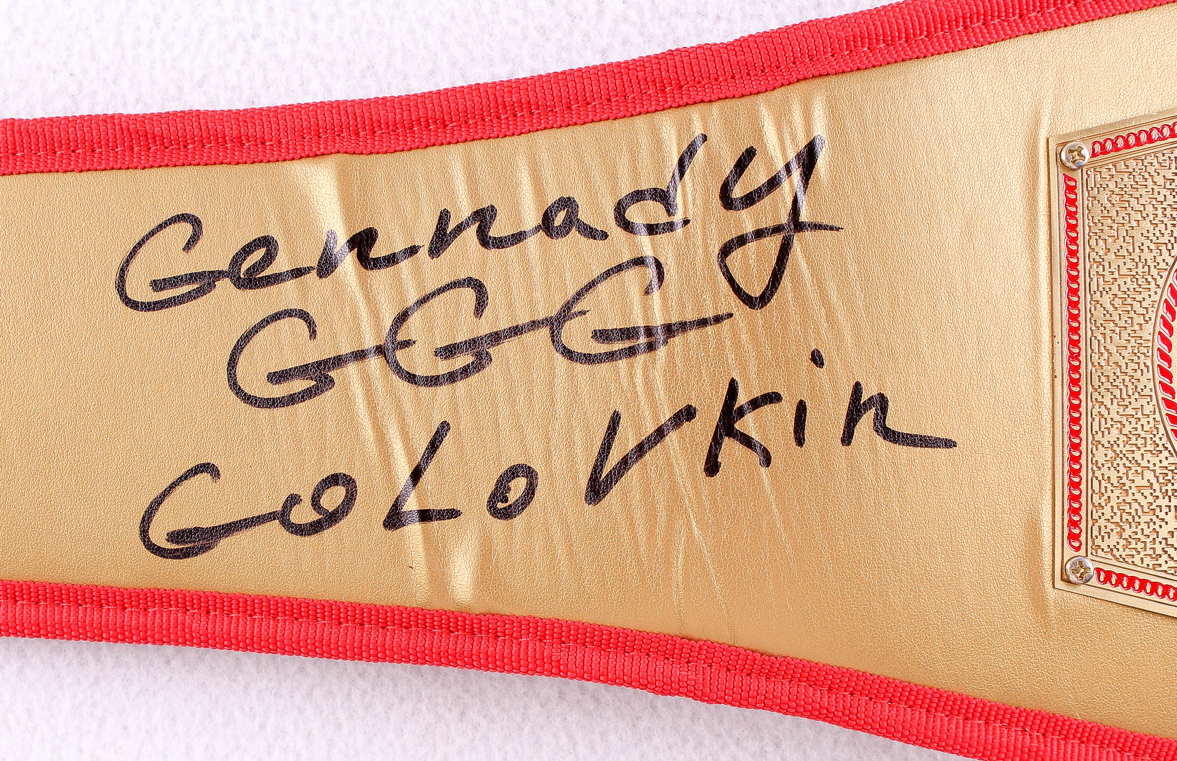 Gennady Golovkin Signed WBA High Quality Replica Full-Size Title Heavyweight Champion Belt Inscribed "GGG" (PSA COA) at PristineAuction.com Gennady Golovkin Signed WBA High Quality Replica Full-Size Title Heavyweight Champion Belt Inscribed "GGG" (PSA COA) at PristineAuction.com