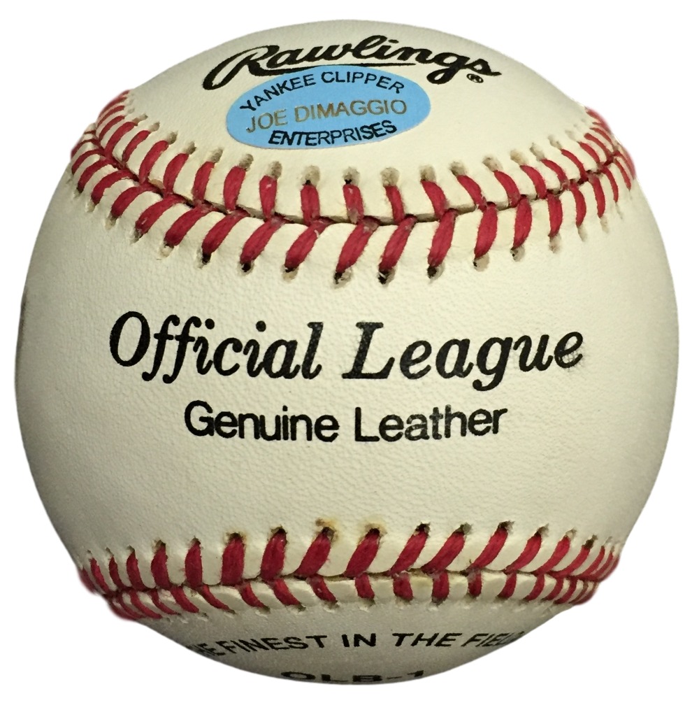 Joe DiMaggio Signed OL Joe DiMaggio Yankees Logo Baseball Inscribed "Yankee Clipper" (DiMaggio Enterprises COA) at PristineAuction.com Joe DiMaggio Signed OL Joe DiMaggio Yankees Logo Baseball Inscribed "Yankee Clipper" (DiMaggio Enterprises COA) at PristineAuction.com