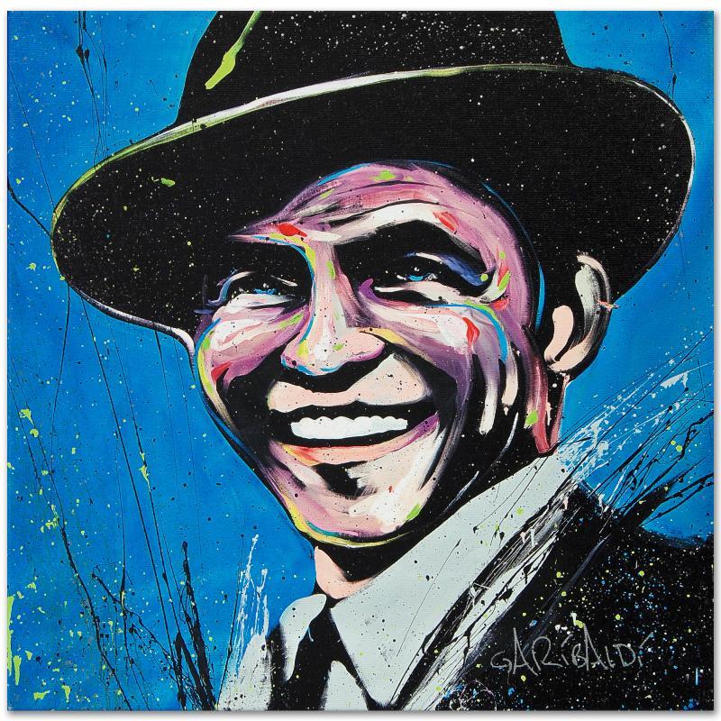 David Garibaldi Signed "Frank Sinatra (Blue Eyes)" Limited Edition 36x36 Giclee on Canvas at PristineAuction.com David Garibaldi Signed "Frank Sinatra (Blue Eyes)" Limited Edition 36x36 Giclee on Canvas at PristineAuction.com