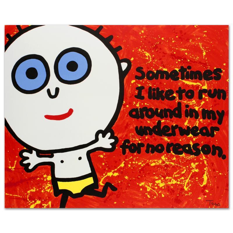 "Sometimes I Like to Run" LE 33x27 Lithograph by Todd Goldman (Artova) at PristineAuction.com "Sometimes I Like to Run" LE 33x27 Lithograph by Todd Goldman (Artova) at PristineAuction.com