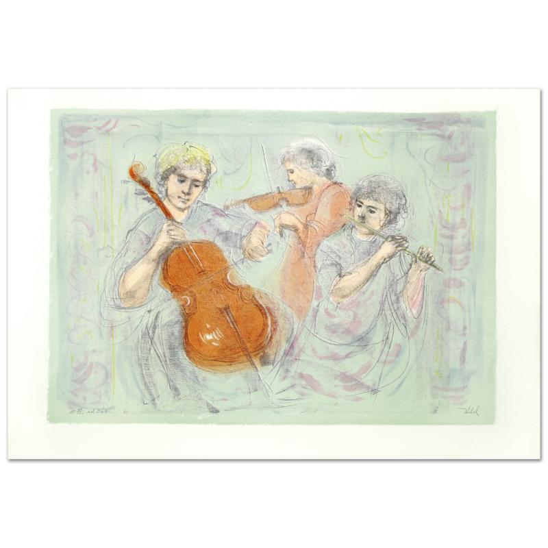 "Trio" LE 35x24 Lithograph by Edna Hibel (Artova) at PristineAuction.com "Trio" LE 35x24 Lithograph by Edna Hibel (Artova) at PristineAuction.com