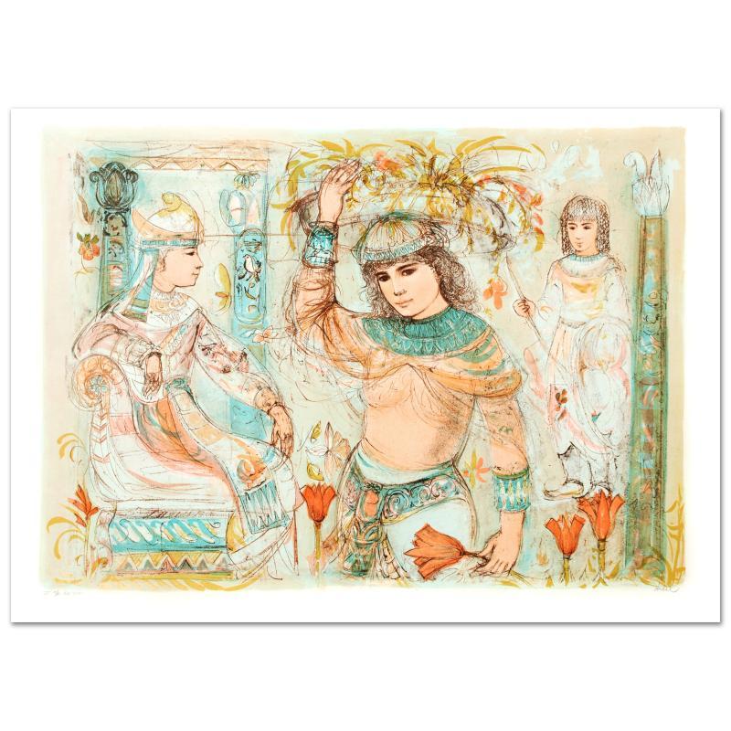 "Aida" LE 42x30 Lithograph by Edna Hibel (PA) at PristineAuction.com "Aida" LE 42x30 Lithograph by Edna Hibel (PA) at PristineAuction.com