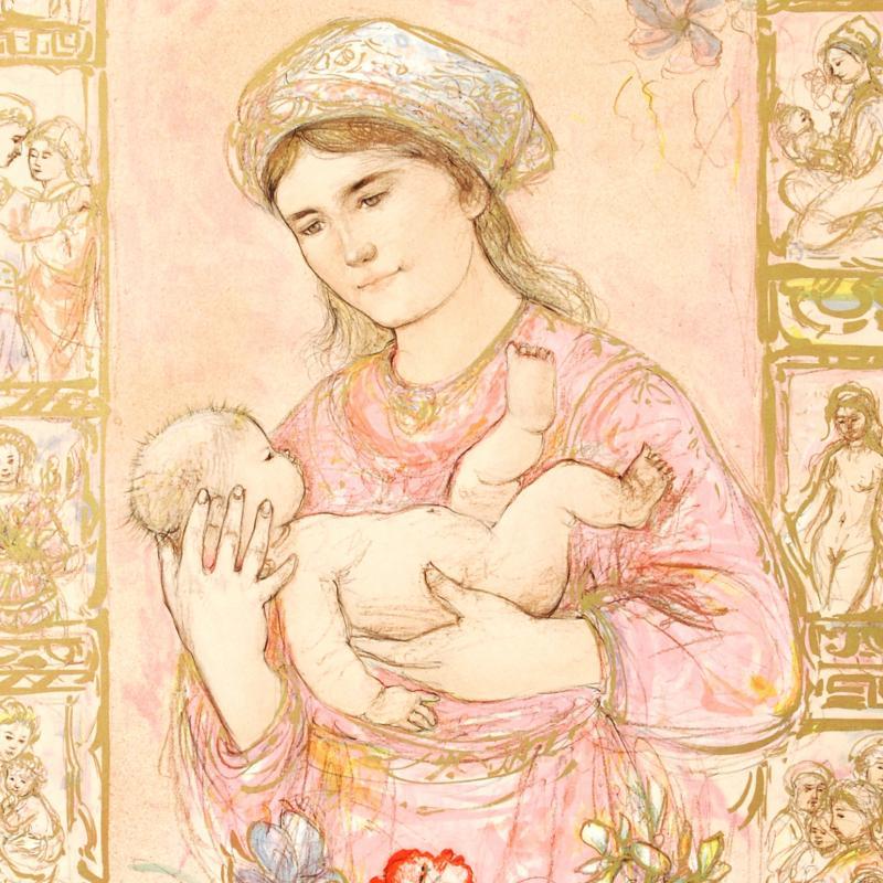 "Raquela" LE 27x37 Lithograph by Edna Hibel (Artova) at PristineAuction.com "Raquela" LE 27x37 Lithograph by Edna Hibel (Artova) at PristineAuction.com