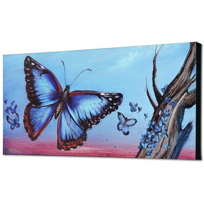 Martin Katon Signed "Morpho Butterflies" Limited Edition 12x24 Giclee on Canvas at PristineAuction.com Martin Katon Signed "Morpho Butterflies" Limited Edition 12x24 Giclee on Canvas at PristineAuction.com