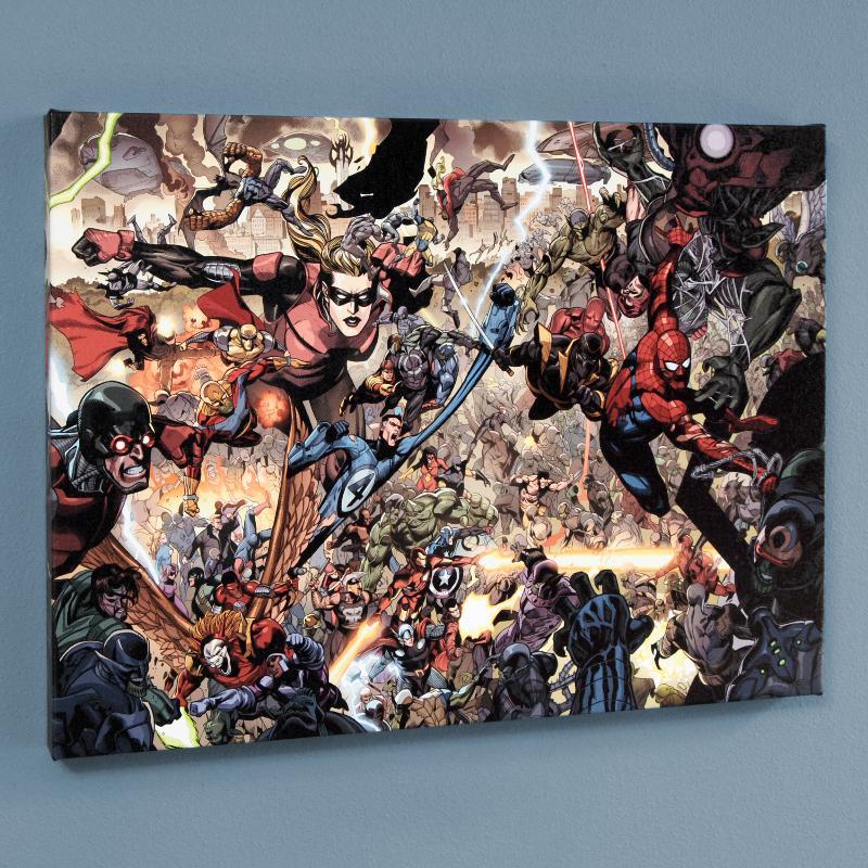 "Secret Invasion #7" Limited Edition 18x24 Giclee on Canvas by Leinil Francis Yu and Marvel Comics at PristineAuction.com "Secret Invasion #7" Limited Edition 18x24 Giclee on Canvas by Leinil Francis Yu and Marvel Comics at PristineAuction.com