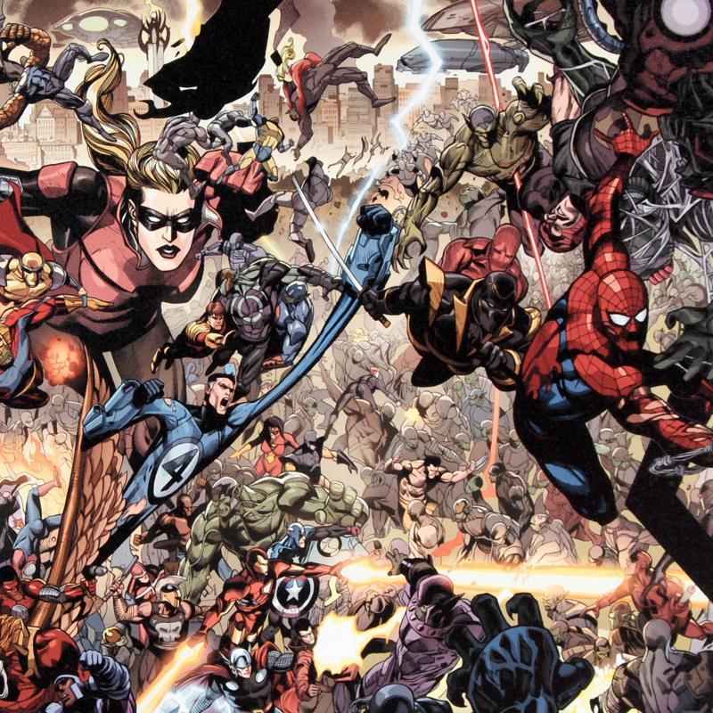 "Secret Invasion #7" Limited Edition 18x24 Giclee on Canvas by Leinil Francis Yu and Marvel Comics at PristineAuction.com "Secret Invasion #7" Limited Edition 18x24 Giclee on Canvas by Leinil Francis Yu and Marvel Comics at PristineAuction.com