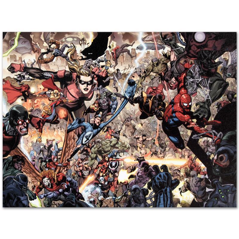 "Secret Invasion #7" Limited Edition 18x24 Giclee on Canvas by Leinil Francis Yu and Marvel Comics at PristineAuction.com "Secret Invasion #7" Limited Edition 18x24 Giclee on Canvas by Leinil Francis Yu and Marvel Comics at PristineAuction.com