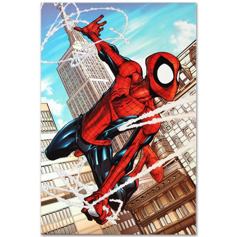 "Marvel Adventures: Spider-Man #50" Limited Edition 18x27 Giclee on Canvas by Patrick Scherberger and Marvel Comics at PristineAuction.com "Marvel Adventures: Spider-Man #50" Limited Edition 18x27 Giclee on Canvas by Patrick Scherberger and Marvel Comics at PristineAuction.com
