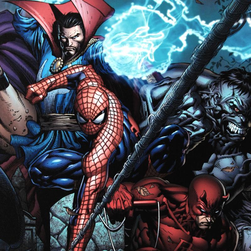 "Ultimatum #4" Limited Edition 18x27 Giclee on Canvas by David Finch and Marvel Comics at PristineAuction.com "Ultimatum #4" Limited Edition 18x27 Giclee on Canvas by David Finch and Marvel Comics at PristineAuction.com